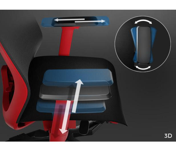 Genesis Fotel ergonomiczny ASTAT 700 czerwony - 1077865 - zdjęcie 7